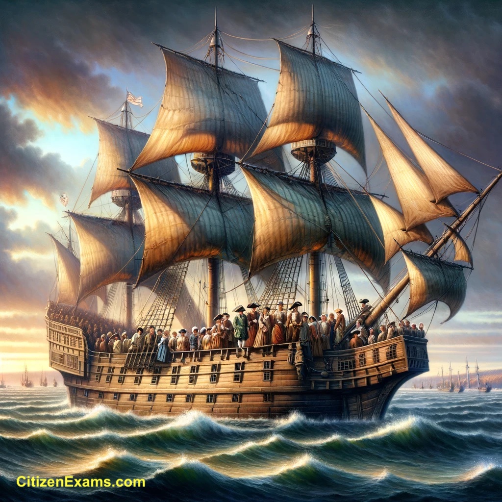 Colonists arriving to America